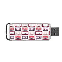 Cassettes Seamless Pattern Portable Usb Flash (one Side)