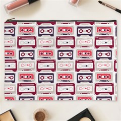 Cassettes Seamless Pattern Cosmetic Bag (xxxl) by Jancukart