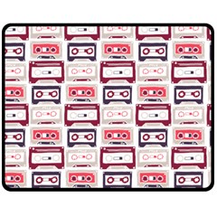 Cassettes Seamless Pattern Double Sided Fleece Blanket (medium) 