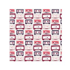 Cassettes Seamless Pattern Square Satin Scarf (30  X 30 )