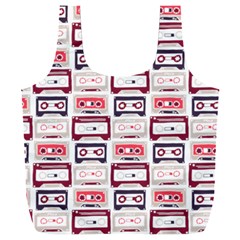 Cassettes Seamless Pattern Full Print Recycle Bag (xxl)