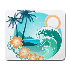 Paradise Heaven Holiday Beach Orange Ocean Large Mousepad