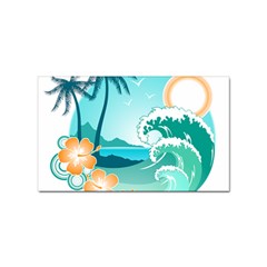 Paradise Heaven Holiday Beach Orange Ocean Sticker (rectangular)