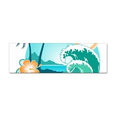 Paradise Heaven Holiday Beach Orange Ocean Sticker (bumper) by Jancukart