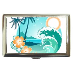 Paradise Heaven Holiday Beach Orange Ocean Cigarette Money Case