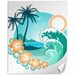 Paradise Heaven Holiday Beach Orange Ocean Canvas 11  x 14  10.95 x13.48  Canvas - 1