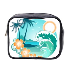 Paradise Heaven Holiday Beach Orange Ocean Mini Toiletries Bag (two Sides)