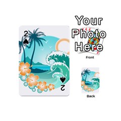 Paradise Heaven Holiday Beach Orange Ocean Playing Cards 54 Designs (mini) by Jancukart