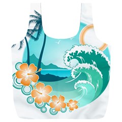 Paradise Heaven Holiday Beach Orange Ocean Full Print Recycle Bag (xxxl) by Jancukart