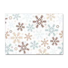 Christmas Background With Snowflake And Star Seamless Pattern Sticker A4 (100 Pack) by Jancukart