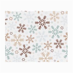 Christmas Background With Snowflake And Star Seamless Pattern Small Glasses Cloth by Jancukart