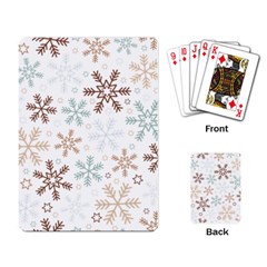 Christmas Background With Snowflake And Star Seamless Pattern Playing Cards Single Design (rectangle)