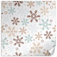 Christmas Background With Snowflake And Star Seamless Pattern Canvas 12  X 12 