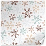 Christmas Background With Snowflake And Star Seamless Pattern Canvas 12  x 12  11.4 x11.56  Canvas - 1