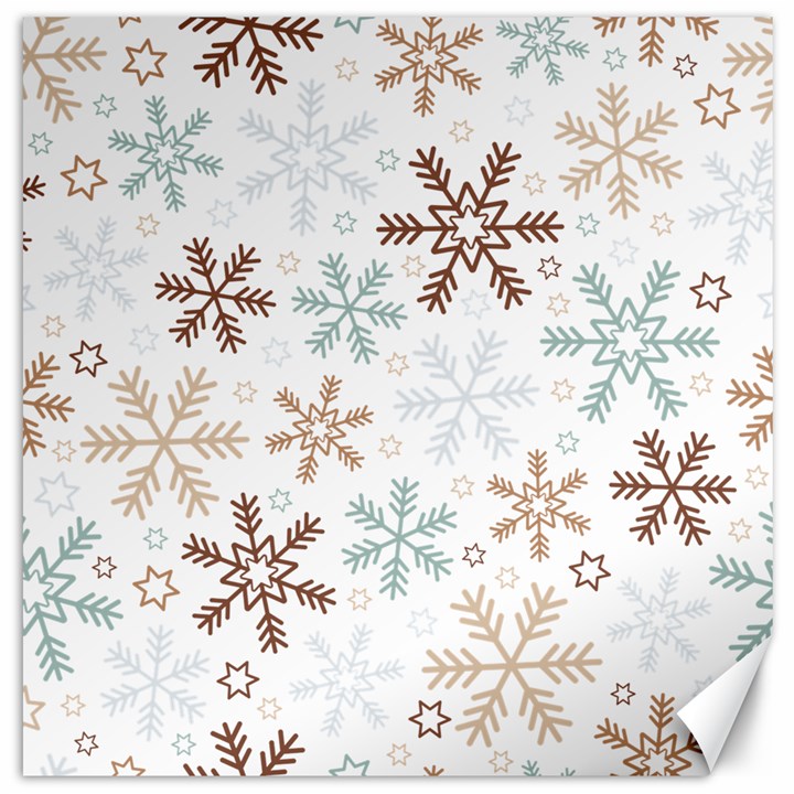 Christmas Background With Snowflake And Star Seamless Pattern Canvas 12  x 12 