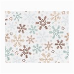 Christmas Background With Snowflake And Star Seamless Pattern Small Glasses Cloth (2 Sides) Front