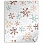 Christmas Background With Snowflake And Star Seamless Pattern Canvas 11  x 14  10.95 x13.48  Canvas - 1