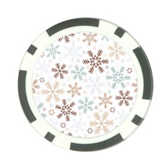 Christmas Background With Snowflake And Star Seamless Pattern Poker Chip Card Guard by Jancukart