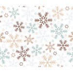 Christmas Background With Snowflake And Star Seamless Pattern Deluxe Canvas 14  x 11  (Stretched) 14  x 11  x 1.5  Stretched Canvas