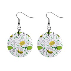 Hamburger With Fruits Seamless Pattern Mini Button Earrings by Jancukart