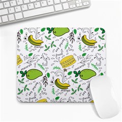 Hamburger With Fruits Seamless Pattern Large Mousepad by Jancukart