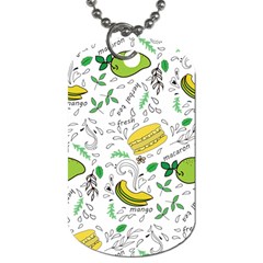 Hamburger With Fruits Seamless Pattern Dog Tag (one Side) by Jancukart