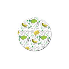 Hamburger With Fruits Seamless Pattern Golf Ball Marker