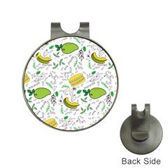 Hamburger With Fruits Seamless Pattern Hat Clips With Golf Markers