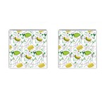 Hamburger With Fruits Seamless Pattern Cufflinks (Square) Front(Pair)