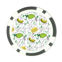 Hamburger With Fruits Seamless Pattern Poker Chip Card Guard (10 Pack) by Jancukart