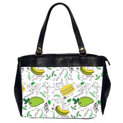 Hamburger With Fruits Seamless Pattern Oversize Office Handbag (2 Sides)