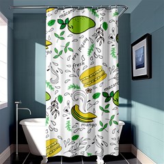 Hamburger With Fruits Seamless Pattern Shower Curtain 36  X 72  (stall) 