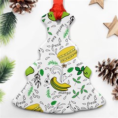 Hamburger With Fruits Seamless Pattern Ornament (christmas Tree) 