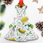 Hamburger With Fruits Seamless Pattern Ornament (Christmas Tree)  Front