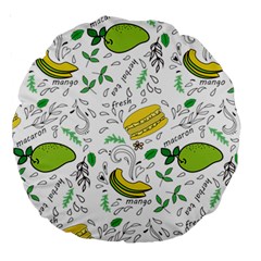 Hamburger With Fruits Seamless Pattern Large 18  Premium Round Cushions