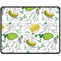 Hamburger With Fruits Seamless Pattern Double Sided Fleece Blanket (medium) 