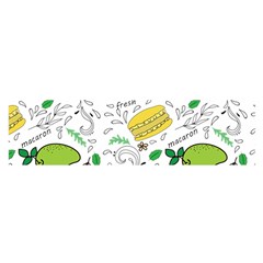 Hamburger With Fruits Seamless Pattern Oblong Satin Scarf (16  X 60 )