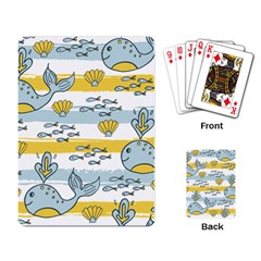 Cartoon Whale Seamless Background Playing Cards Single Design (rectangle)