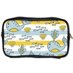 Cartoon Whale Seamless Background Toiletries Bag (Two Sides) Front