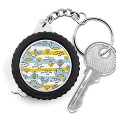 Cartoon Whale Seamless Background Measuring Tape