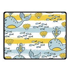 Cartoon Whale Seamless Background Fleece Blanket (small)