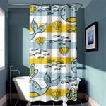 Cartoon Whale Seamless Background Shower Curtain 36  x 72  (Stall)  Curtain(36 X72 ) - 33.26 x66.24  Curtain(36 X72 )