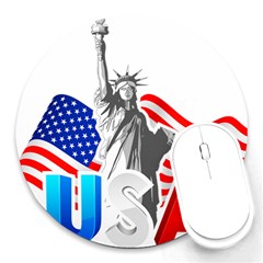 New York City Holiday United States Usa Round Mousepad by Jancukart