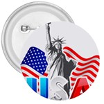 New York City Holiday United States Usa 3  Buttons Front