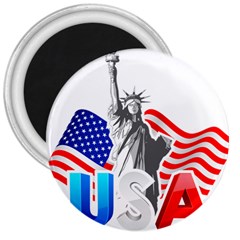 New York City Holiday United States Usa 3  Magnets by Jancukart