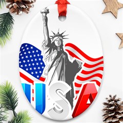 New York City Holiday United States Usa Ornament (oval)