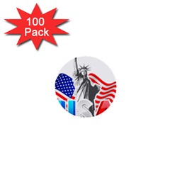 New York City Holiday United States Usa 1  Mini Buttons (100 Pack)  by Jancukart