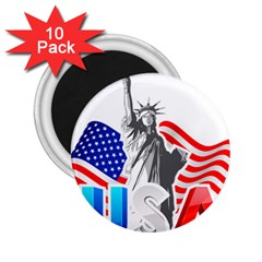 New York City Holiday United States Usa 2 25  Magnets (10 Pack) 