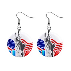 New York City Holiday United States Usa Mini Button Earrings