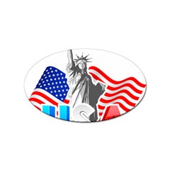 New York City Holiday United States Usa Sticker (oval) by Jancukart